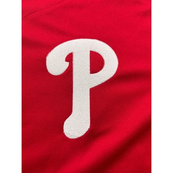 Philadelphia Phillies MLB Baseball Blank Jersey Red Mens Large New With Tags - Picture 2 of 6